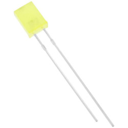 TRU COMPONENTS 1577350 LED Yellow Rectangular Wired 2x5mm 150mcd 120&#xB0; 20mA