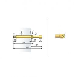 Igła testowa 1060/G-C-3.0N-AU-2.3, raster 4,00 (160 mil)