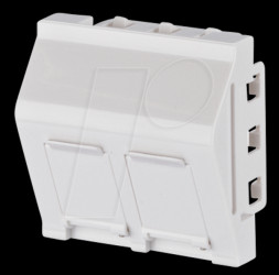 130915J4502KE Keystone wall outlet 45x45 2 port unequipped pure white
