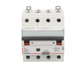 Wyłącznik różnicowo-nadprądowy 4P 25A C 0,03A typ AC P314 DX3 411188