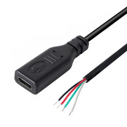 Gniazdo żeńskie USB-C na przewodzie kablu 1m 4 piny