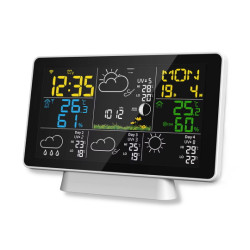Tuya - stacja pogodowa z zewnętrznym czujnikiem temperatury i wilgotności T886 - ekran LCD HD - WiFi