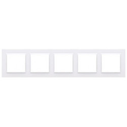 Ramka pięciokrotna SIMON 10 biała Kontakt Simon CR5/11
