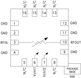GaAs MMIC Voltage-Variable Attenuator, 5 - 26.5 GHz