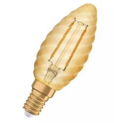Żarówka LED Vintage 1906 LED CL BW FIL GOLD 12 non-dim 1,5W/824 E14 4058075293243