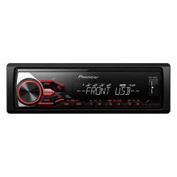 Radio samoch.PIONEERMVH-181UB USB/AUX+PILOT RED (czerwony)