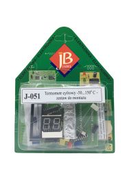 J-051 Termometr cyfrowy z wyświetlaczem LED - zestaw do montażu