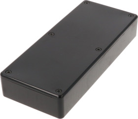 ABS enclosure, (L x W x H) 166 x 71 x 29 mm, black (RAL 9005), IP54, 1591HFLBK