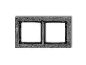 DECO Ramka 2 podwójna uniwersalna - beton (ramka: antracytowa: spód: czarny) antracyt 11-12-DRB-2 KARLIK