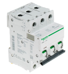 Wyłącznik nadprądowy MCB, Typ C, 3-biegunowy, 4A, 440V, 100 → 133V, na szynę DIN, Schneider Electric, iC60H