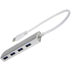 Renkforce RF-3703155 4 port USB 3.2 Gen 1 hub Aluminium USB Ports Hubs Adaptor
