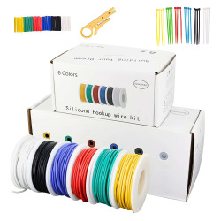 Zestaw 6 przewodów silikonowych AWG24 6x8mb + akcesoria