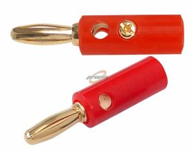 BANANOWY WTYK SKRĘCANY ZŁOCONY CZERWONY