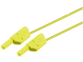 Izolowany przewód banan - banan 4mm 50cm średnica 2mm żółty