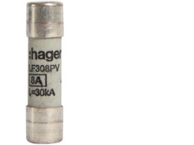 Wkładka bezpiecznikowa cylindryczna CH-10 10x38mm gPV 8A 1000VDC LF308PV HAGER