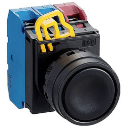 Idec YW1B-M1E10B YW Series Pushbutton switch Off/(On) latch Black