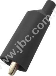 5030-SW Krokodylek z gniazdem 4mm, osłona gumowa, czarny, ELECTRO-PJP, 5030SW