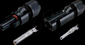 Photovoltaic connector, plug + socket