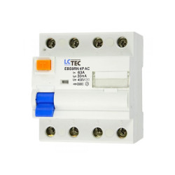 Wyłącznik różnicowoprądowy 4P 63A 30mA AC EBS9RN LC-Tec