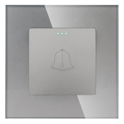 Włącznik szklany dzwonkowy - szary - Tawoia Glass