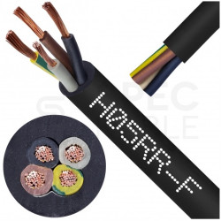 Kabel przemysłowy gumowy OW / H05RR-F 4x1,5mm2 czarny 300/500V zewnętrzny linka Elektrokabel