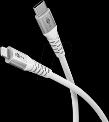 74521 Sync &amp; charging cable, USB-C -&gt; Lightning, 60 W, 3.0 m, textile,
