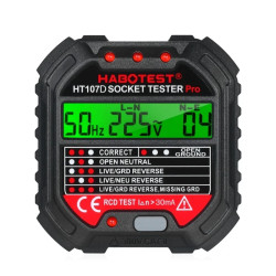 Tester gniazd z wyświetlaczem cyfrowym Habotest HT107D