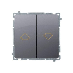 Simon Basic Przycisk żaluzjowy srebrny mat BMZ1.01/43