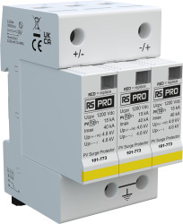 Przemysłowe zabezpieczenie przeciwprzepięciowe, 40 kA, 4.6 kV Szyna DIN, 85 °C, -40 °C, RS PRO