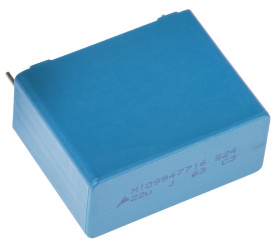 Kondensator foliowy 22μF 40 V ac, 63 V dc EPCOS Poliester rozstaw: 27.5mm THT ±5