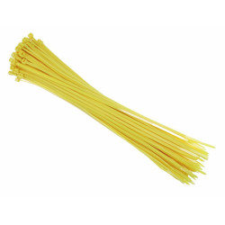 Opaska zaciskowa Żółta 300x3,6 Zestaw 100 Sztuk, Nylon