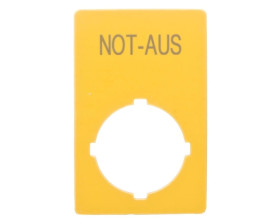 Tabliczka opisowa żółta okrągła NOT-AUS M22-XZK-D99 216471