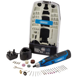 Draper 70298 12V Rotary Multi-Tool Kit 1x1.5Ah Battery 1xFast Charger 50Pc