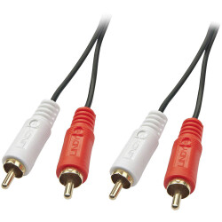 LINDY 35662 RCA Audio Cable 2x RCA Male to 2x RCA Male 3.00m Black