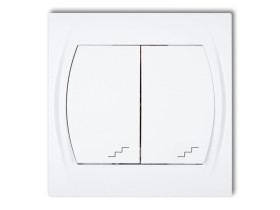 LOGO Wyłącznik schodowy podwójny biały LWP-33 KARLIK