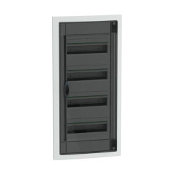 Rozdzielnica PrismaSeT XS 4x13 PSXS-4-13-PT-P podtynkowa drzwi przezroczyste IP40 IK09 LVSXP413