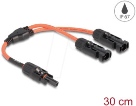 88223 DL4 Solar Splitter Cable 1 x Socket to 2 x Plug 30 cm red