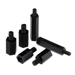 Dystans plast. w/z M3x6+6 czarny