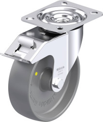 Blickle 743198 LE-PO 125G-FI-ELS Rolka obrotowa z blachy stalowej Średnica koła: 125 mm Maksymalne obciążenie: 150 kg 1