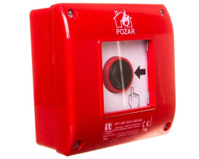 Przycisk ppoż. natynkowy 2Z 1R czerwony OP1-W01-B-21-230VAC