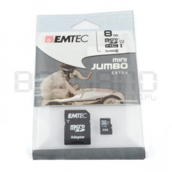 Karta pamięci EMTEC micro SD/SDHC 8GB klasa 10 z adapterem