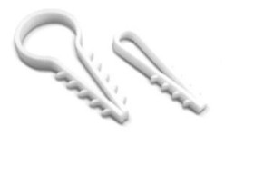 Uchwyt wbijany okrągły, dla przewodów do fi 8 mm, biały (odpowiednik - USMO-8), UWO-8 89127306 /100szt./