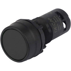 Deca CP2B-A1E10B Pushbutton Switch 400V 8A Black Latch 29.9x20.5x55.5mm