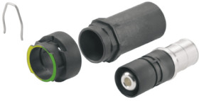 Plug, 1 pole, crimp connection, screw locking, straight, 1220850000