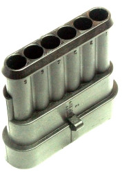 Plug, unequipped, 6 pole, straight, 1 row, black, 282108-1