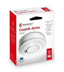 Ei650 Autonomiczny czujnik dymu, czujka z wbudowaną baterią na 10 lat