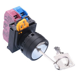 YW1K-3AE11N3 22mm 3 Position Maintained Key Switch 1NO-1NC IP65 IDEC
