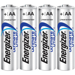 Energizer 639155 L91 Ultimate Lithium Battery AA 1.5V 3500mAh x 4