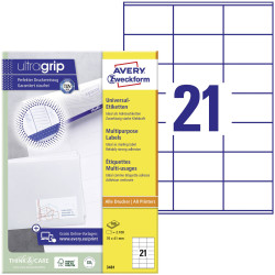 Avery-Zweckform 3481 All-purpose labels Paper White 70x41mm 2100 pcs Permanent