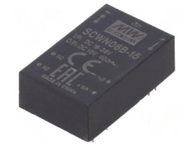 Przetwornica DC/DC 6W 18-36VDC 15VDC Iwyj 400mA SCWN06B-15